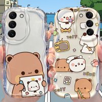 Yier Bubu Wave Case for Samsung Galaxy S25 S24 S23 S22 S21 Ultra Plus S20 FE A73 A72 A71 A56 A55 A54 5G A52 A52S A51 4G Cover
