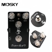 Mosky SUPER RAT Distortion Guitar Effect Pedal Hand-Made 3 Mode Classic Rat Distortion/Boost/Preamp for Guitar/Bass True Bypass