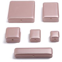 Multiple styles, 1 piece of pink fashionable jewelry box, high-end PU leather ring box, earring bracelet box, jewelry packaging