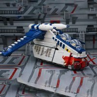 New 1200Pcs Famous Star Battle Movie Moc Muunili Gunship Space ship Model Building Block Diy Creative Ideas KidToy Birthday Gift