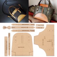 1set DIY leather drawings, kraft paper patterns, paper templates for manually making leather mini tote bag/shoulder bag/handbag