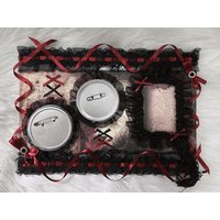 Gothic Black Red Card Holder Insert Board Decorative Cosplay Ita Bag Badge Organizer Board Lace Ribbon Handmade