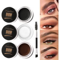 3D Wild Eyebrow Gel Wax Brow Styling Soap Waterproof Long Lasting Tint Eyebrows Enhancers Brows White Brown Makeup Cosmetic Tool