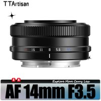 TTArtisan AF 14mm F3.5 APS-C Frame Prime Camera Lens for Humanities Photography with FX Sony E-mount A6400 A7RIII FX30 ZVE10