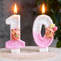 0-9 Birthday Number Candles Capybara Digital Candle Baby Shower Cake Topper Birthday Party Top of Cake Supply