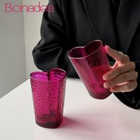 Creative Love Hammer Glass Cup Cute Girl Heart Love Stripe Juice Cup Coffee Milk Cup Cold Drink Cup Girls Cup Home Decoration