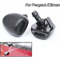 โ2Pcs Car Front Windshield Wiper Washer Jet Nozzle for Peugeot 206 206+ 407 6438J2 6438E6 6438AV 6438W2 6438Z1