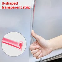 5M Car Door Edge Sealing Strip Transparent PVC Scratch Protector Strip Anti-collision Stickers Door Anti-scratch Car Accessories