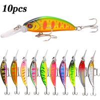 10Pcs Fishing Lure Micro Minnow Wobbler Lure Sinking Artificial Hard Bait Jerkbait Small Size Stream Bait For Trout Bass Pike