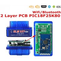 2Layer Hardware V1.5 Chip PIC18F25K80 ELM327 Bluetooth V1.5 Auto Code Reader Super MINI ELM 327 Works Android Symbian Double PCB