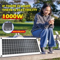 1000W 12V Solar Panel Kit – 100A Controller, Solar Plate – for RV, Car, Caravan, Home, Camping, Outdoor Battery & Phone Charging