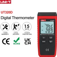 UNI-T UT320D K/J Thermocouple Thermometer UT320A Mini Digital Temperature Meter -50~1200℃ Contact Type Thermometers
