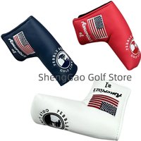 1pc Golf Putter Cover PU Leather Closure Pine Pattern Golf Club Cover Blade Putter Cover Protector