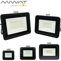 110 V/220 V LED projecteur 100 W 50 W 30 W 20 W 10 W extérieur étanche réflecteur projecteur réverbère applique murale éclairage de jardin