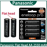 Panasonic Enelope Original Battery Pro Flat Head AA 2550mAh 1.2V NI-MH Camera Flashlight Toy Pre Charged Rechargeable Battery