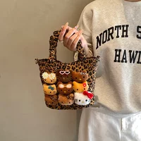 New Hello Kitty Ladies Bucket Bag Multifunctional Crossbody Bag Cute Handbag Fashion Cartoon Shoulder Bag For Daily Outings