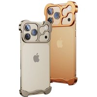 lrregular Metal Frame Bumper Phone Case For iPhone 17 16 15 14 13 12 Pro Max Plus17Air Aviation Aluminum Alloy Shockproof Cover