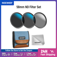 NEEWER 58mm ND Filter Set ND8/32/64 (3/5/6 Stops) Multicoated Neutral Density Camera Lens Filter Photography Accessories