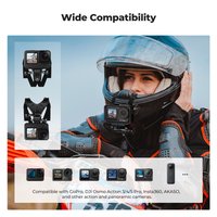 K&F CONCEPT Action Camera Motorcycle Dirt Bike Helmet Chin Strap Mount Helmet Holder Mounting Attachment for GoPro Hero 13/12/11