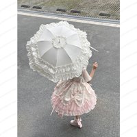 Limited Sweet Lace Lolita Umbrella – Sun & Rain Princess 8-Rib Straight Rod Parasol for Daily Use