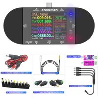 UD24 DC USB tester Type-C digital voltmeter ammeter power bank voltage detector volt meter for HuaWei XiaoMi PD fast charge