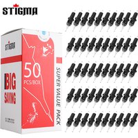 STIGMA 50Pcs Tattoo Cartridges Needle RL/RS/RM (0.30mm/0.35mm) Disposable Sterile For Tattoo Gun Machine Makeup Body Supply