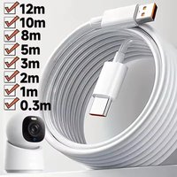 Bardzo długi przedłużacz Micro USB 10M 5M 3M 2M 1M Kabel do transmisji danych z portem Type C, uniwersalny do urządzeń Xiaomi, Samsung, aparatów, PS5, PS4
