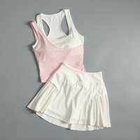 Advanced sports suit for women in summer breast covering yoga running speed dry vest tennis badminton fitness suit