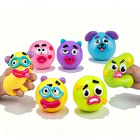 Dog Face Swap Squishy Toy Soft Moldable Cute Slow Rise Squeeze Toy Relaxing Sensory Fidget for Adults Home Office Play Gift