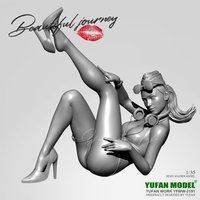 YUFAN MODEL 1/35 Resin Soldier beauty model kits figure colorless and self-assembled YFWW-2191
