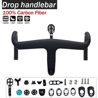 Carbon Fiber Gravel Handlebar 28.6mm Integrated Exotropism Road Bike Bent Bar Bicycle Parts