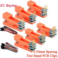 Testständer PCB Clip 2,54 mm Abstand Klemme Brennvorrichtung Sonde Pogo Pin Download Programm Brennen 3P 4P 5P 6P 7P 8P 9P 10P 12P Kabel