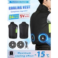 2026 Must-have Fan Vest Wearable Cooling vest Air-conditioned Clothes Breathable for Daily Commute Hiking Fishing Camping