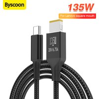 20V 6.75A 135W Laptop Charger for Lenovo Legion Y9000P Y9000K Y7000P Power Adapter Type C to USB Slim Square Tip Charging Cable