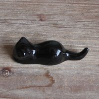 4Pcs Cat Design Ceramics Chopsticks Holder Spoon Rest Japanese Style Chopsticks Rests Dinner Table Decoration for Home