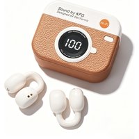 Noise Canceling Clip-On Bluetooth Earbuds HD Microphone Stereo Sound Portable Headphones for Sports Gaming With Mic