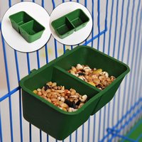 2 In1 Bird Food Water Bowl Parrot Feeding Cup Plastic Pigeons Cage Water Food Feeder Bird Parrot Pet Aviary Water Box Bowl