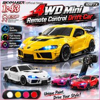 1:43 Scale JXC SP4301 4WD Mini RC Drift Car 2.4G Remote Control with Gyroscope LED Lights RTR Rechargeable Racing Car Toy Gift
