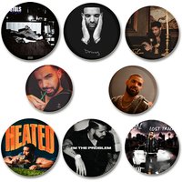 32/44/58mm Singer Drake Pins Songwriter/actor/host Broochs Badge for Backpack Cothes Accessories Fans Collection Handmade Gift