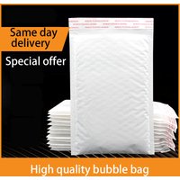 Enveloppes à bulles blanches, 100 pièces, avec tampon à bulles et bandes d'étanchéité auto-adhésives Anti-Collision pour emballage Express