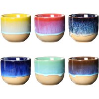 Ceramic Cups 150ml Japanese Style Handless Yerba Mate Teacup Kung Fu Tea Cup for Cappuccino Juice Yerba Mate Sake Espresso