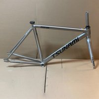 TSUNAMI SNM100 Brushed Silver Aluminum Alloy Fixie Frame 700C Single Speed Fixed Gear Frameset With A Headset Seatpost Clip