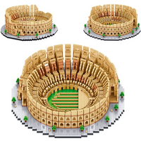 Hot Famous Building Roman Colosseum 3D Model Building Blocks Brick DIY City Attractions Children's Educational Toys Adult Gift