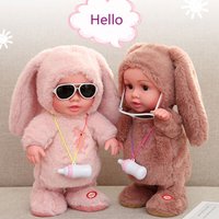 Electronic Reborn Baby Doll Toys Talk Walk Robot Doll 120 Songs Stuffed Lifelike Toddler Baby For Kids Accompany Birthday Gifts