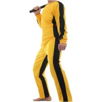 Male Soldier Kung Fu Clothes Chinese Yellow Jumpsuit Cosplay Costume Zentai Suit