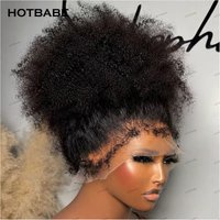 400 High Density 13x6 HD Lace Frontal Wig Brazilian Glueless Kinky Curly Wigs Human Hair Wigs For Women 360 PrePlucked 13x4 Lace