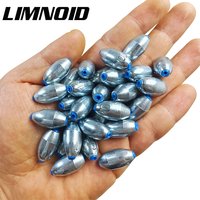 Limnoid 10Pcs Fishing Sinker Alloy Carbon Steel Anti Scratch Smooth Aperture Multiple Weights Freshwater Saltwater Soft Bait Rig