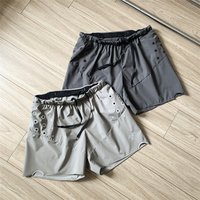 2026 Goldwin Men Women Trail Running Shorts 3M Reflective Quick Dry Breathable Lightweight Outdoor Hiking Race Split Shorts