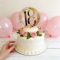 Acrylic Cake Topper for an 18Th Birthday Celebration, Featuring a Golden Design, Perfect for Decorating Cakes And Cupcakes