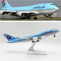 747 korean air 30cm Resin Replica Miniature Airplane Model Collection toys aircraft for children plane model Simulation Gift